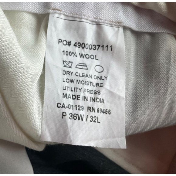 Lauren Ralph Lauren Men size 36x32 wool gray dress pants total comfort flat fron - Picture 9 of 10